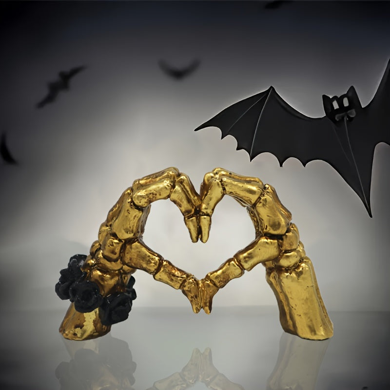 Statuette design crâne en Forme de Cœur