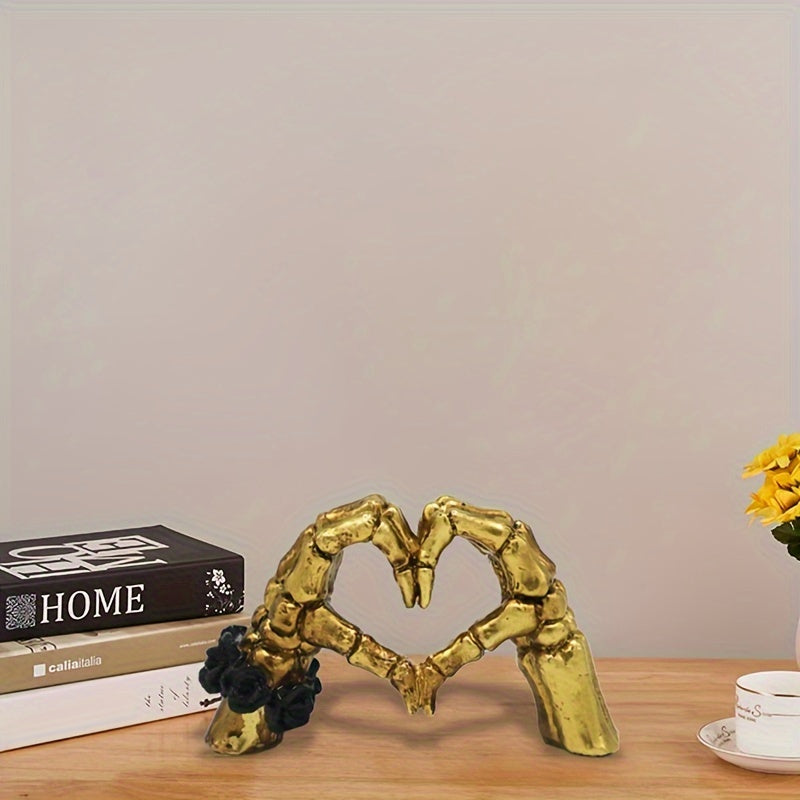Statuette design crâne en Forme de Cœur