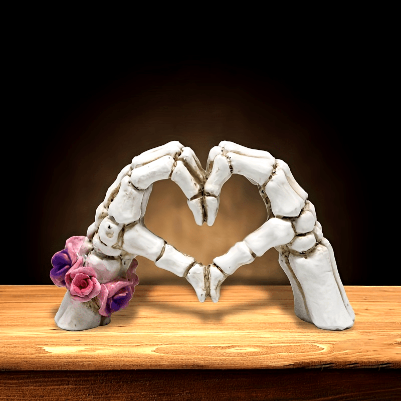 Statuette design crâne en Forme de Cœur