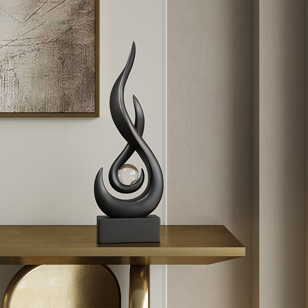 Sculpture en Résine – Flamme Abstraite