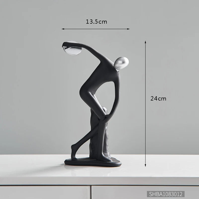 Statue abstraite en résine