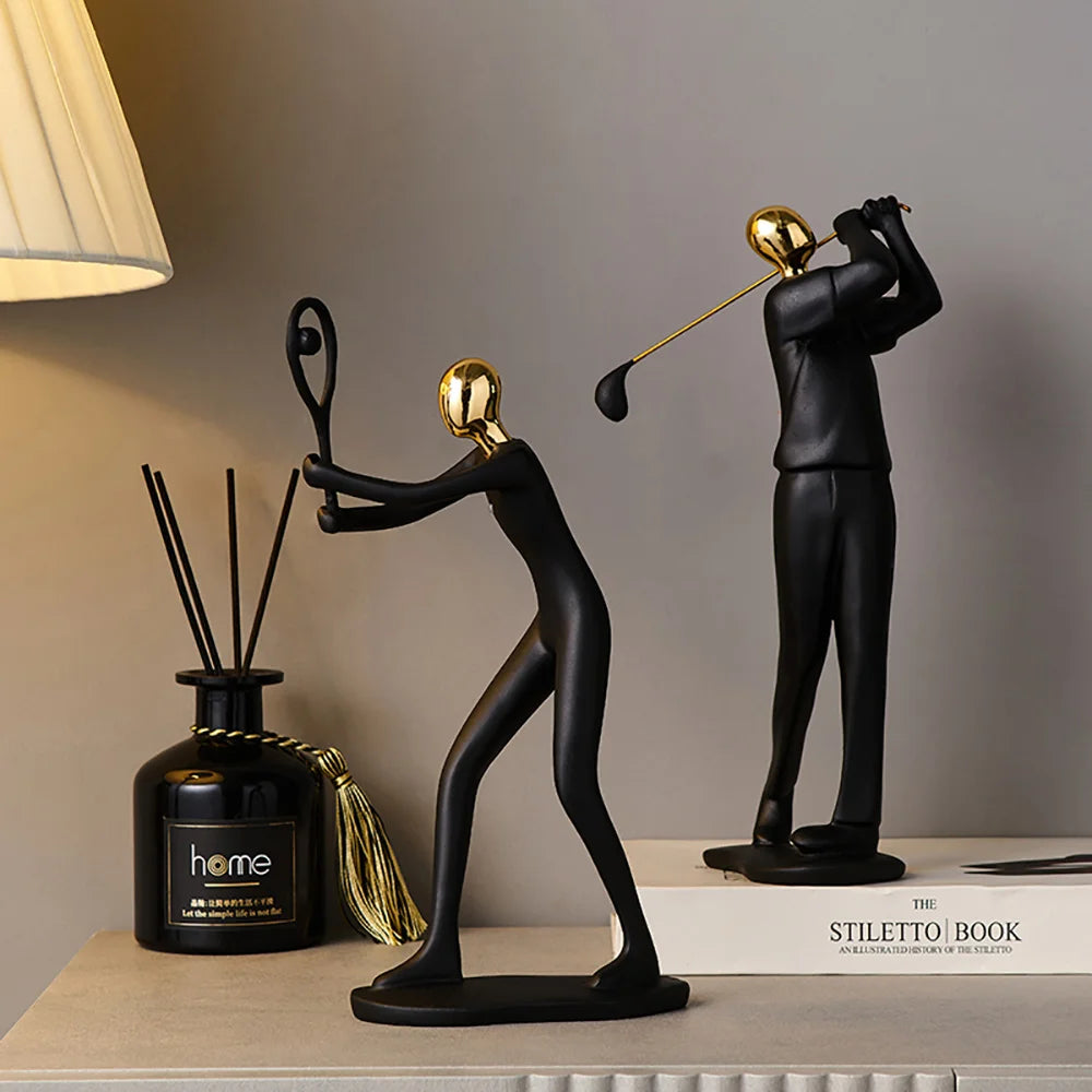 Statue abstraite en résine