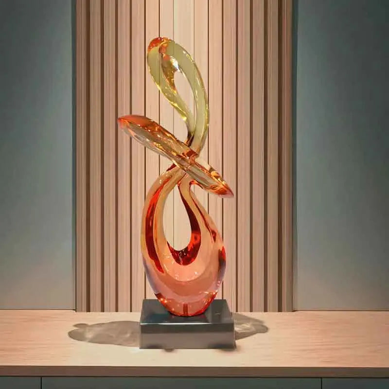 Sculpture en résine transparente