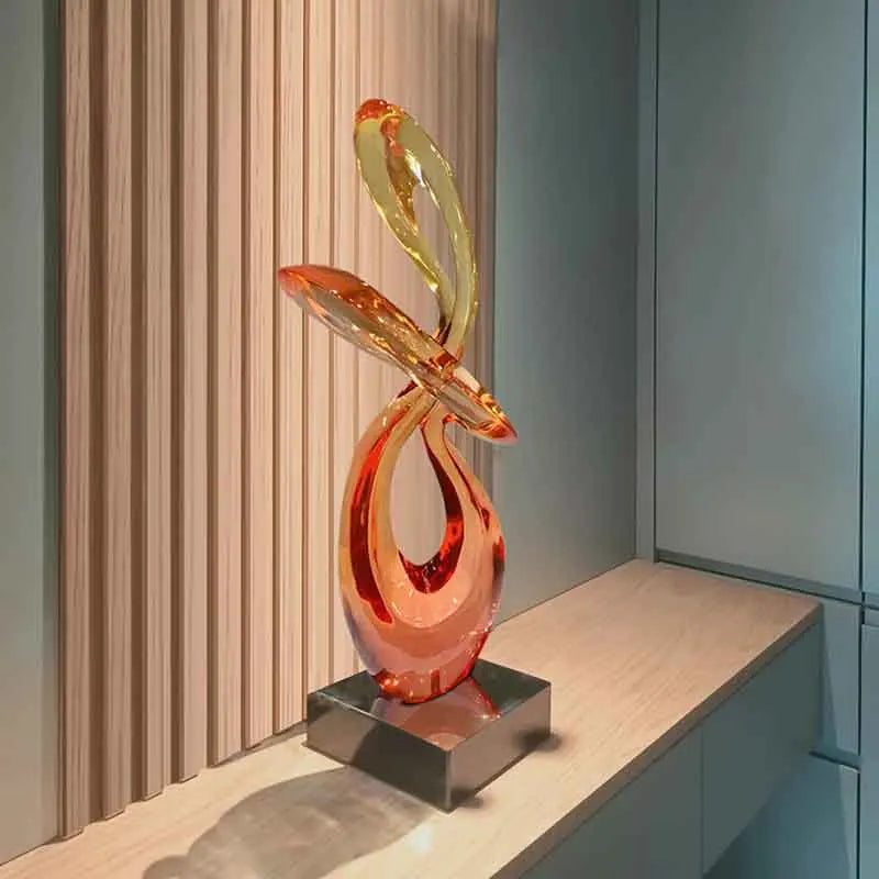 Sculpture en résine transparente