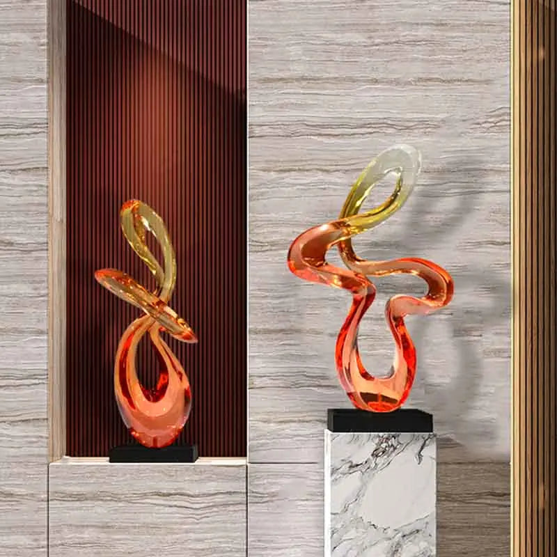 Sculpture en résine transparente