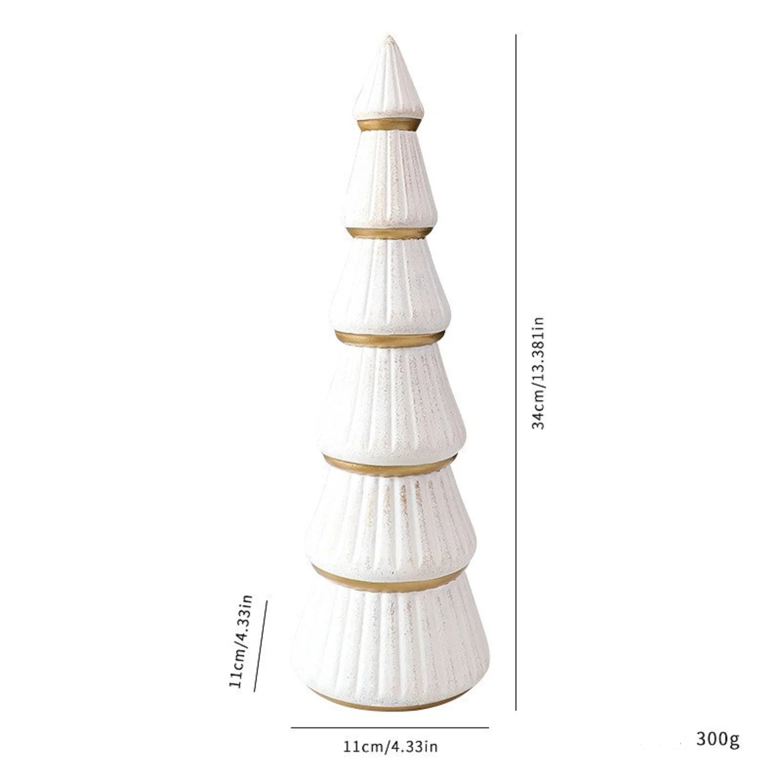 Ornement Sapin Doré en Bois