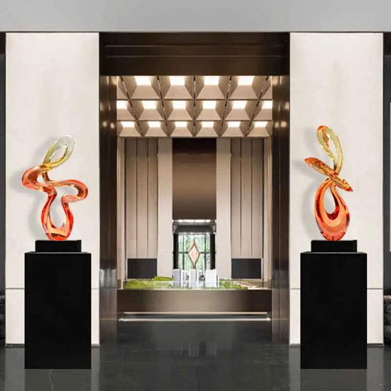 Sculpture en résine transparente