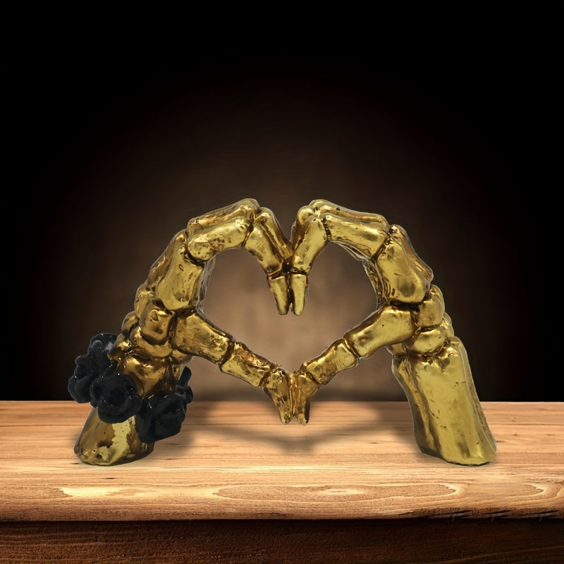 Statuette design crâne en Forme de Cœur