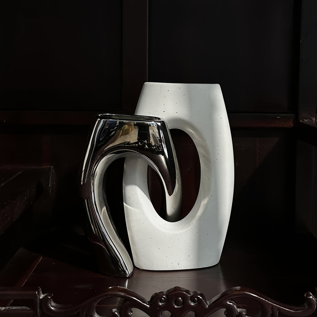 Ensemble de 2 Vases en Céramique Unique