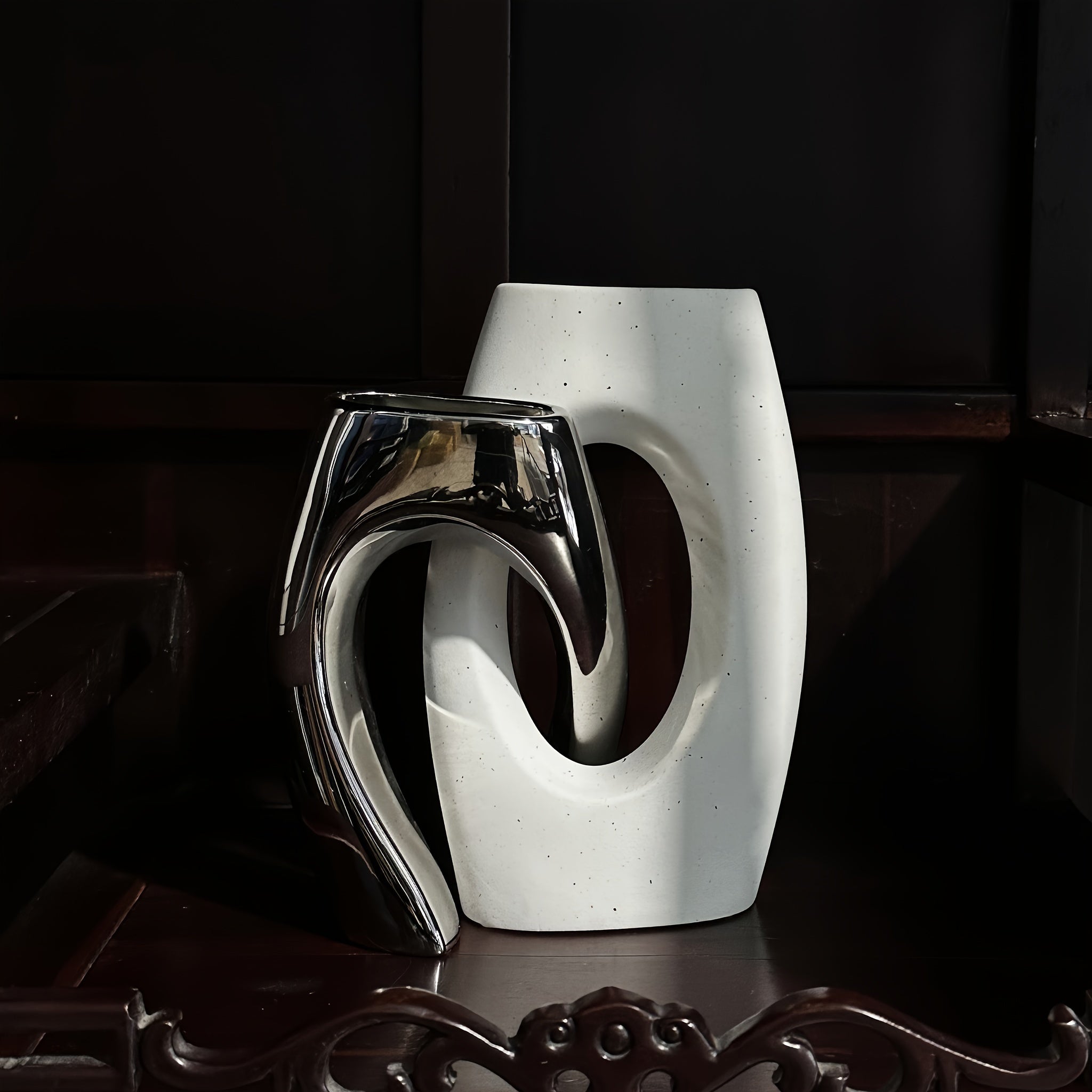 Ensemble de 2 Vases en Céramique Unique