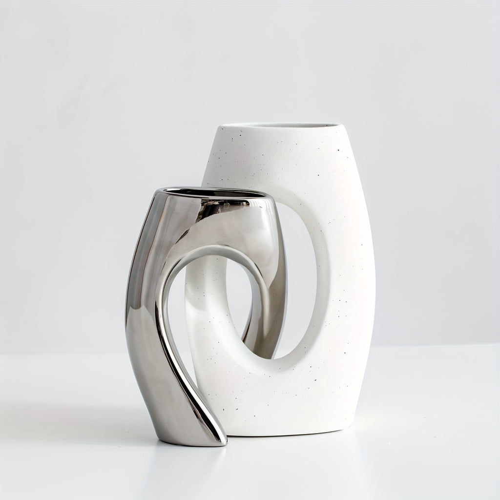 Ensemble de 2 Vases en Céramique Unique